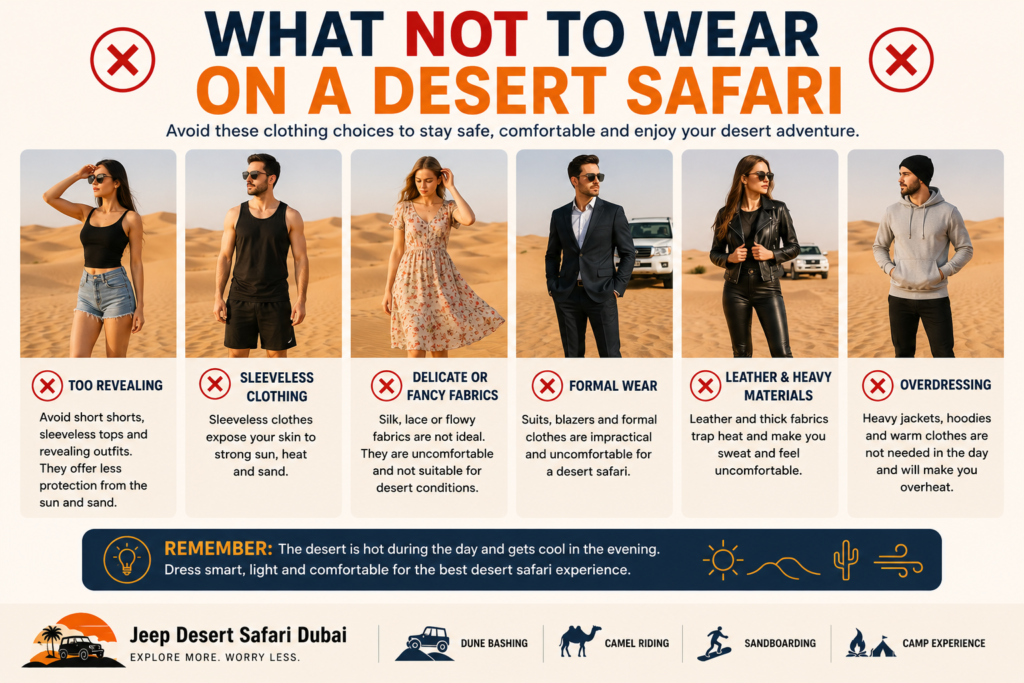 What not to wear on safari Desert Safari Dress Codes